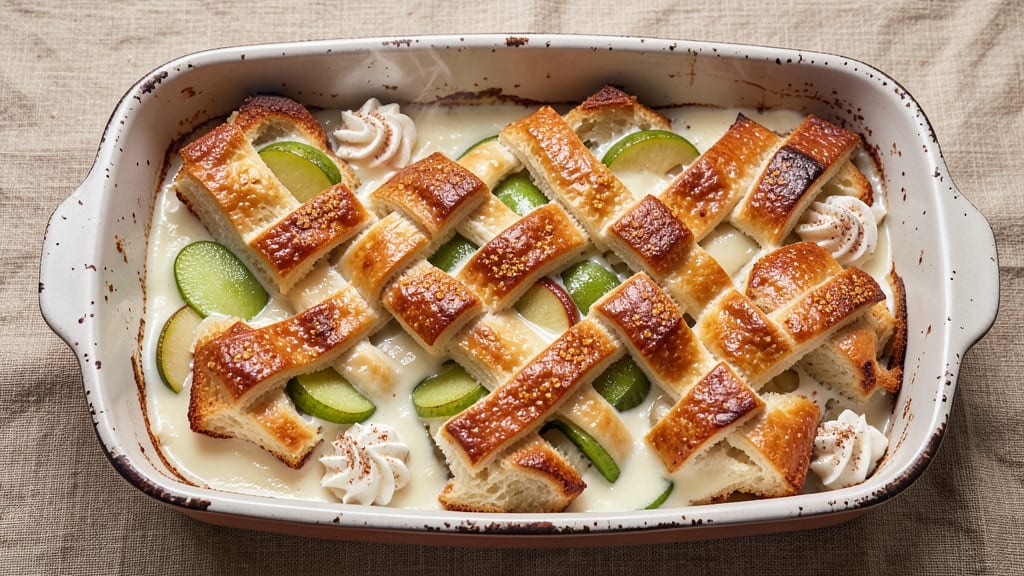 Apple Custard Bread Pudding Recipe: Spiced Apple Swirls in Ultra-Rich Custard