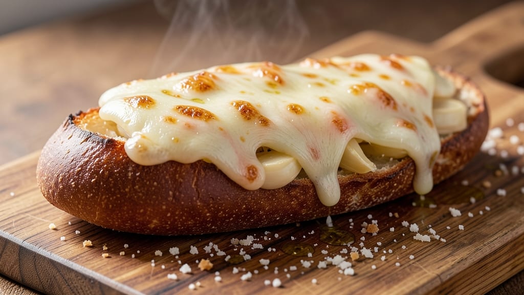 Asiago Cheese Garlic Bread Recipe: Garlicky Crisp With Melted Cheese Magic