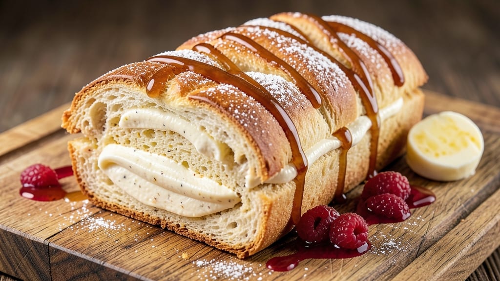 7 Eleven Cheesecake Bread Recipe: Swirled Vanilla Cheesecake Layers in One Bake