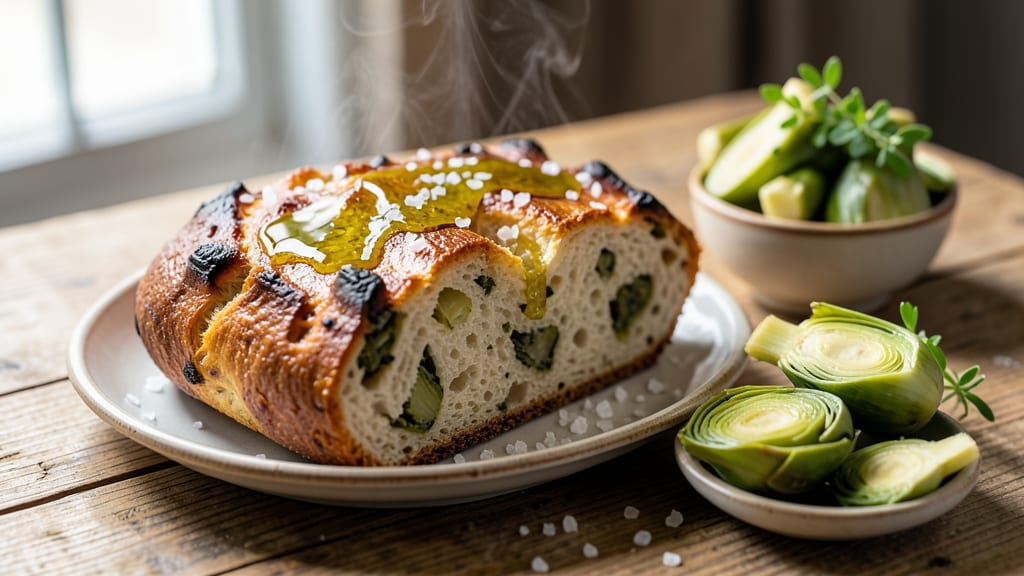 Arcangeli Artichoke Bread Recipe: Herbed Olive Oil Swirls With Crispy Edges
