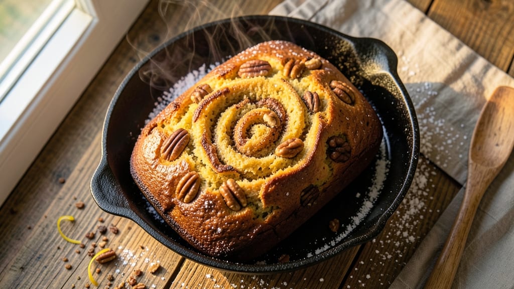 Aunty Sandy's Famous Banana Bread Recipe: Golden Crust, Moist Center With Walnut Swirls