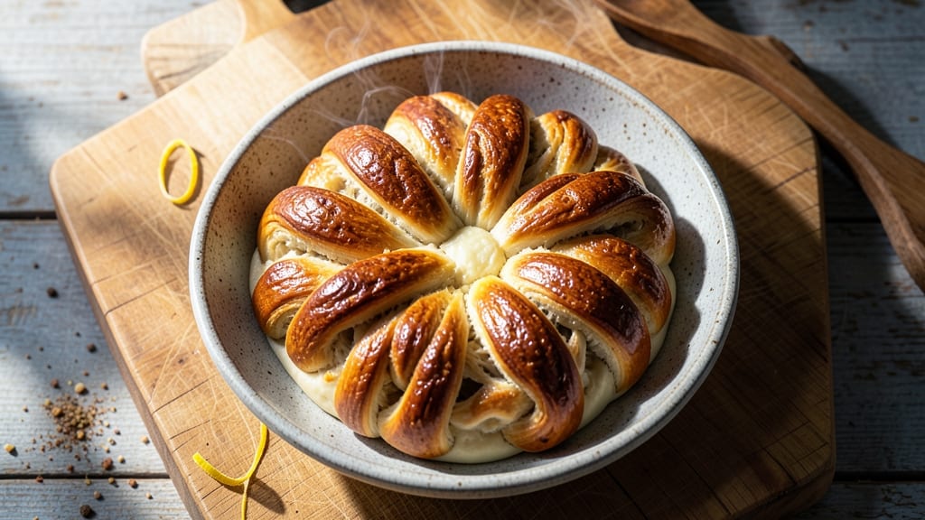 8 Plait Bread Recipe: Braided Crust With Buttery Vanilla Swirls Inside