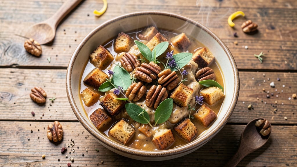 Amish Bread Dressing Recipe: Herbed Walnut Crunch with Golden Crisp Edges