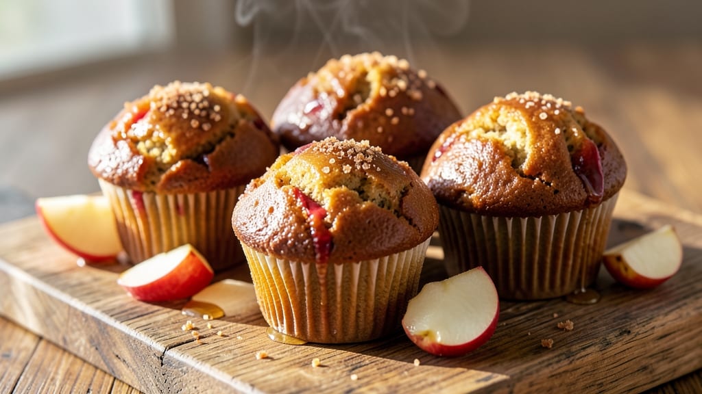 Apple Bread Muffins Recipe: Apple-Cinnamon Swirls With Crunchy Walnut Topping