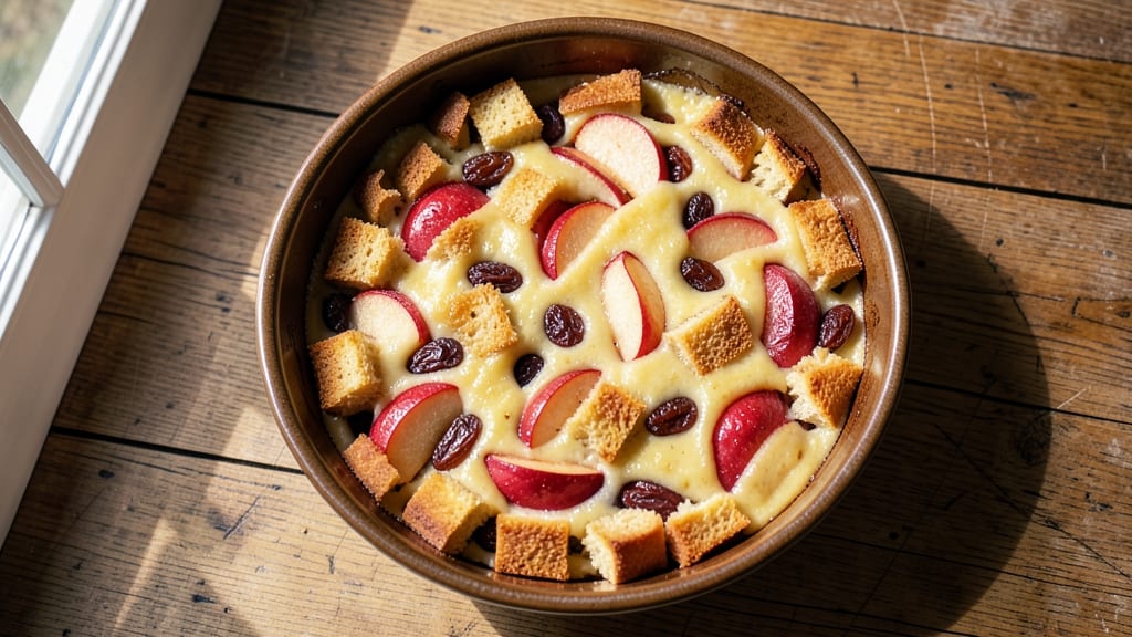 Apple Raisin Bread Pudding Recipe: Warm Spiced Swirls With Gooey Raisins