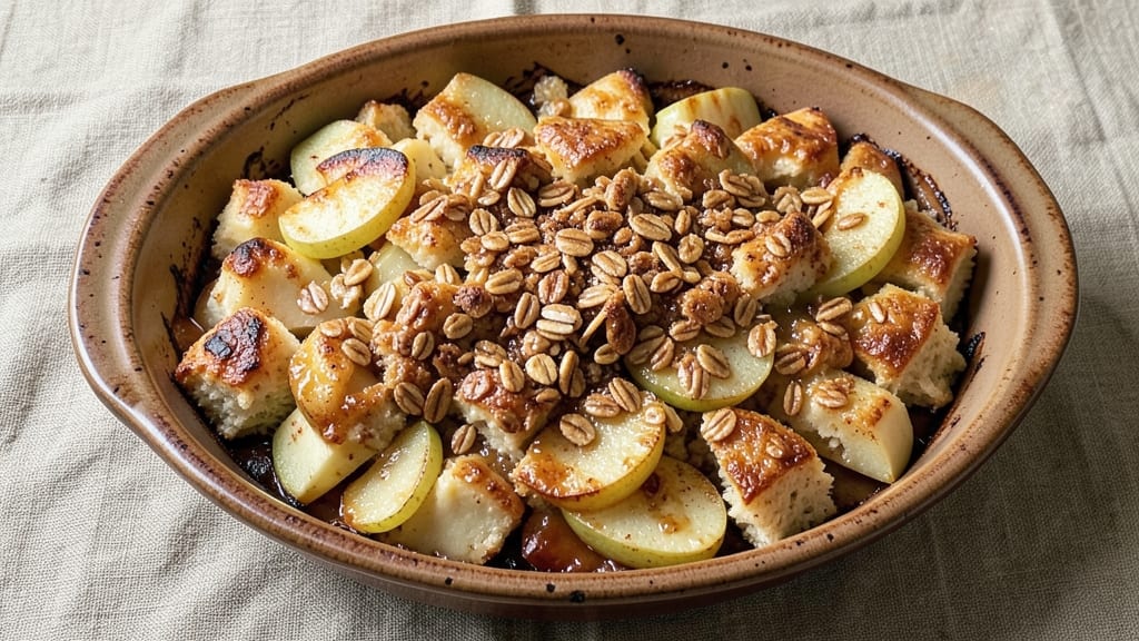 Apple Crisp Bread Pudding Recipe: Spiced Apple Swirls and Crispy Top Magic