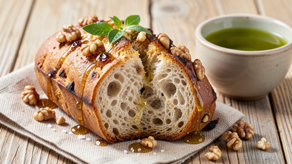 Artoklasia Bread Recipe: Crusty Crown With Walnut-Honey Swirls Inside