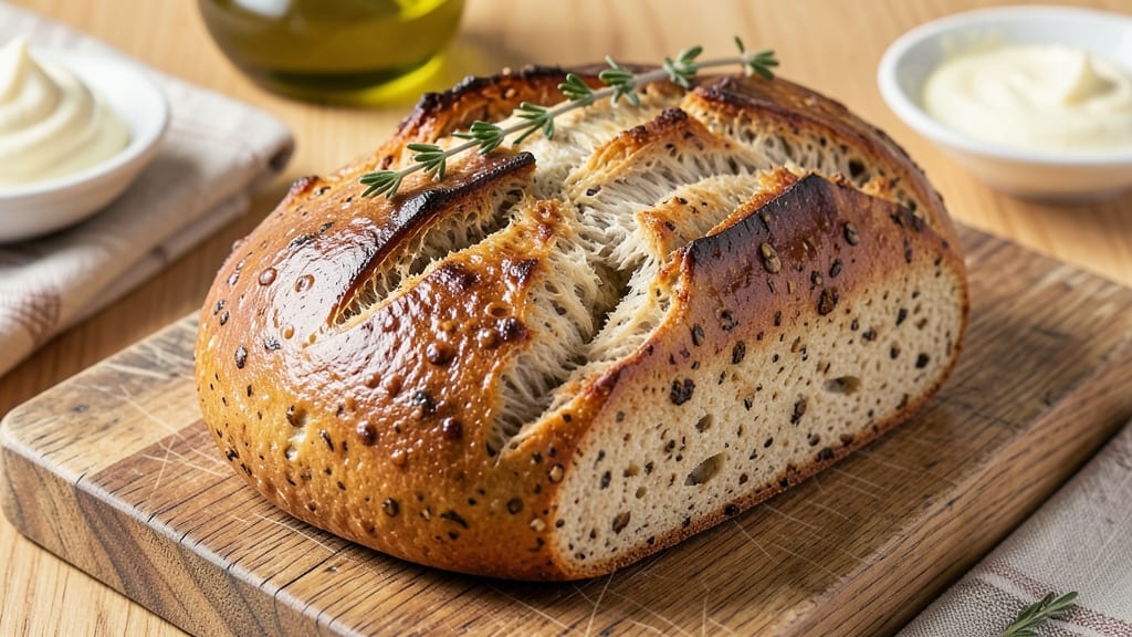 50 50 Bread Recipe: Vanilla-Walnut Swirls and Crusty Crown